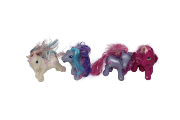 Lot of Four Hasbro Multicolor Miniature My Little Pony G3 Petal Blossom