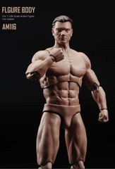 US 1:12 Flexible Muscular Male Strong Joint Body Head Hand Shape 6″ Figure