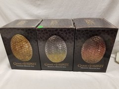 HBO Game of Thrones DRAGON EGG LIFE SIZE 1 Set REPLICA STATUE STARK King TV Show