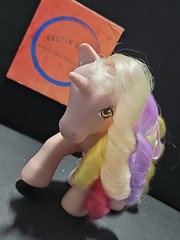 Vntg 1989 Hasbro My Little Pony Early Gen 1 Rainbow Curl “Streaky” Figure Only