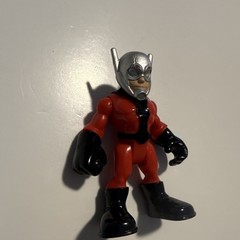 Helmeted Action Figure Plastic Red Black Silver Silver Helmet Red Black Figure