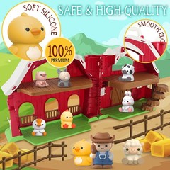 Toys for 1 2 3 Years Old Boys and Girls, Big Barn Playset with Farm Animal, P…