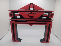 Retro Recognizer / Collector for Tron action figures and lightcycle toys Blk/Red
