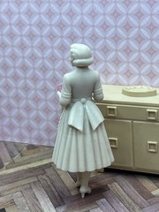 1:24 1950 Dollhouse Hostess Homemaker Inspired by Marx with Flamingo Platter