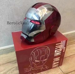 Iron Man Silvery MK5 Helmet Electronic Voice Activated Open&Close Mask Autoking