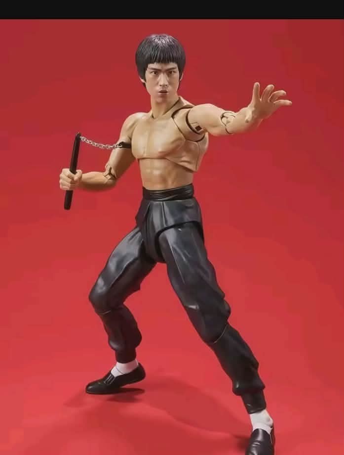 14cm Bruce Lee Articulated Action Figure V1 Yellow Jumpsuit V2 Black Pants KungW