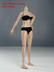 1/6 Scale Pale Skin Flexible Female Figure Body