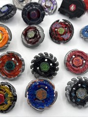 Beyblade Lot Spinners, Rip Cords, Launchers, Tornadoes, And Some parts
