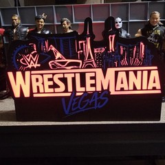 WWE Mattel WrestleMania 42 Vegas Logo Sound Reactive USB Lightbox Accessory