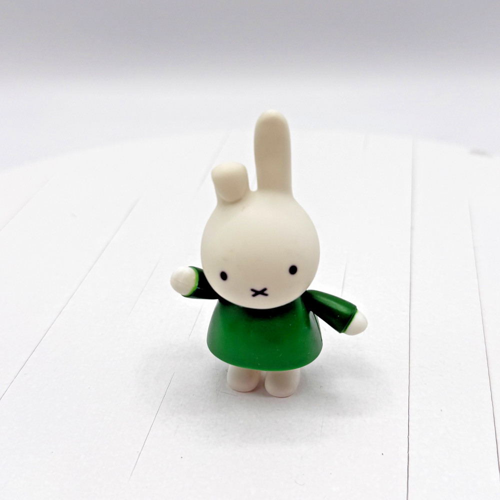 Miffy’s Adventures Miffy Figurine Bent Ear Green Shirt Figure Rabbit Bunny