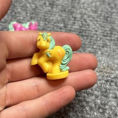 Vtg My Little Pony 1980s MLP Petite Ponies Pretty Parade Lot of 2 Pink & Yellow