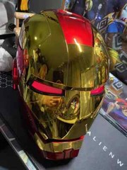 NEW AUTOKING Iron Man MK5 1:1 Helmet Wearable Voice-control Golden Mask Cosplay