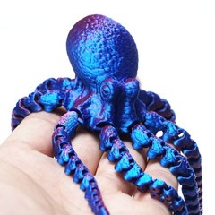 7.1inch 3D Printed Octopus Model,Articulated Animals Figure,Toys Home Decor