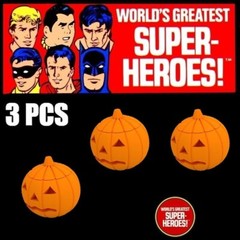 Mego Green Goblin Orange Pumpkin Bomb (3 pcs) For WGSH 8” Action Figure
