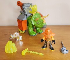 Imaginext Dino Riders Triceratops 3-8 years – Fisher Price COMPLETE