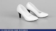 1/6 woman shoes white high heeled for 12″ figure phicen kumik hot toys ❶USA❶