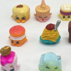 Bundle Of 13 Moose Shopkins Figures Food Spaghetti Toilet Bread MN9