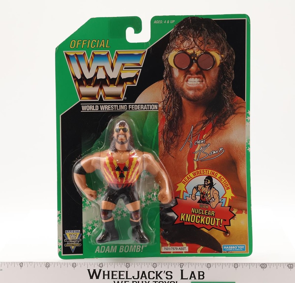 Adam Bomb Green Card Series 11 WWF Wrestling 1994 Hasbro Figure NEW SEALED