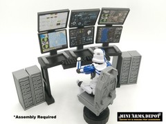1:18 Scale Command Center Computer Diorama Set for 4″ Star Wars Figures