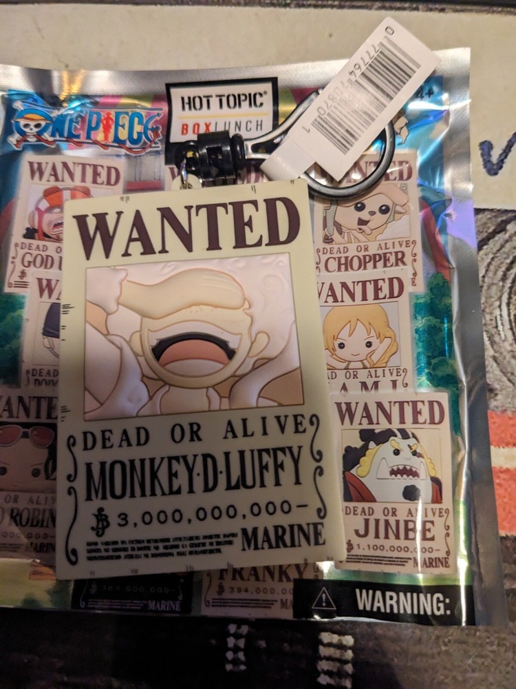 One Piece Wanted Poster Monogram Figural Bag Clip Hot Topic/Box Lunch Exclusive