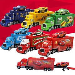 Disney Pixar Cars Lightning McQueen Mack Hauler Truck & Car Set Model Toys Gifts