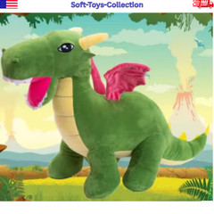 Dragon Plush Toy Soft Stuffed Animal Fantasy Dinosaur Kids Gift 24/32inch