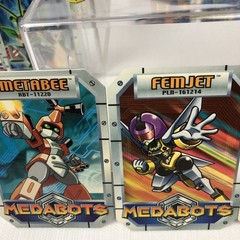 Medabots Action Figure Lot 7 Hasbro Takara Tomy 2.5” Mini Figures, Cards, Poster
