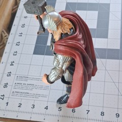 Marvel Thor Action Figure w/Hammer (Mjolnir) Red Cape Silver Helmet