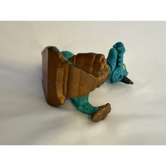 Vintage Dragon and Monster Eye Toy Figures Teal Dragon Red Creature Set
