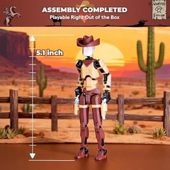 Western Cowboy t13 Action Figure｜Assembly Completed｜ 3D Printed Dummy 13 for …