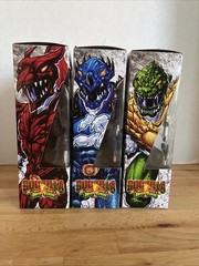 Playmates Godzilla vs Mighty Morphin Power Rangers Kaiju Rangers Red Blue Green
