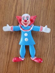Larry Harmon’s Bozo The Clown 1987 Bendable Rubber 6″ Tall Toy Figure by Jesco –