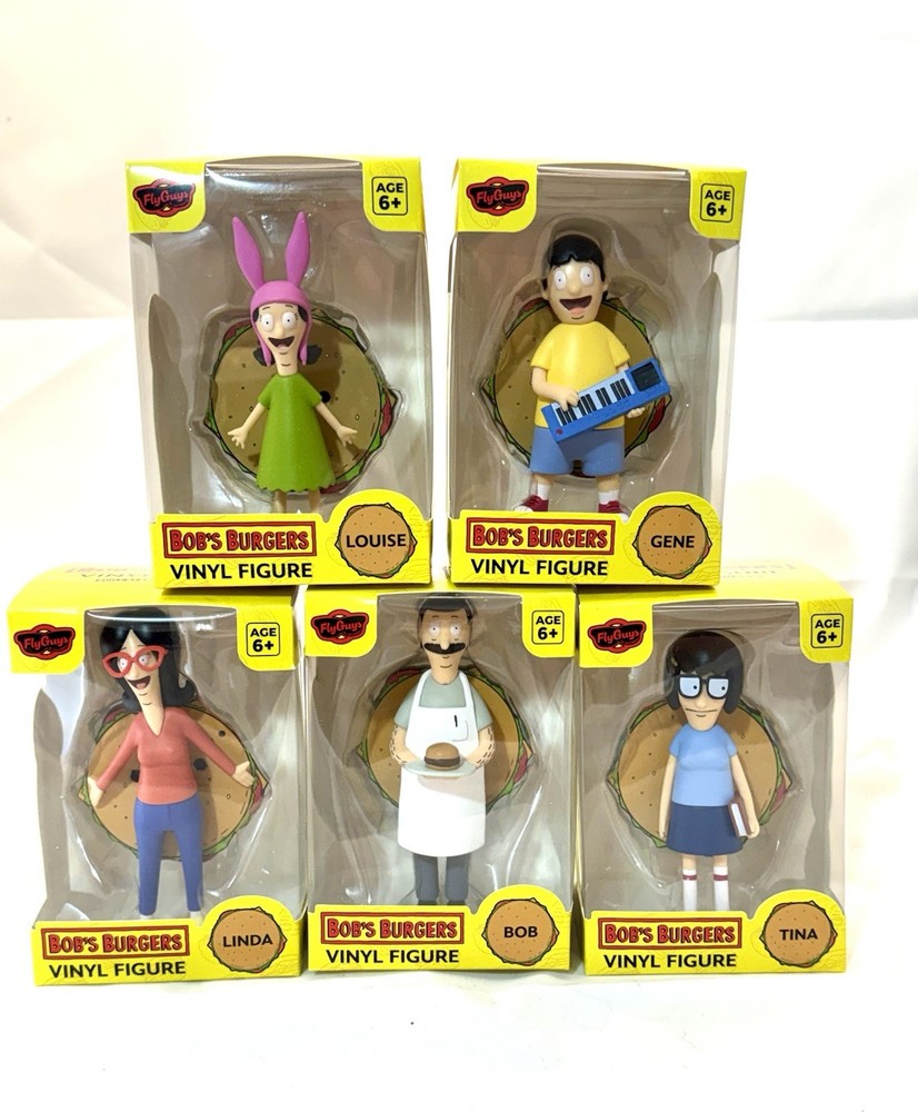 Bob’s Burgers FOX CultureFly Figures – Bob Linda Louise Gene Tina NIB SET OF 5