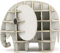 3D Paper Puzzle, Bruna Elephant, 36mm x 34mm x 43mm, 3D Art, Made in Japan