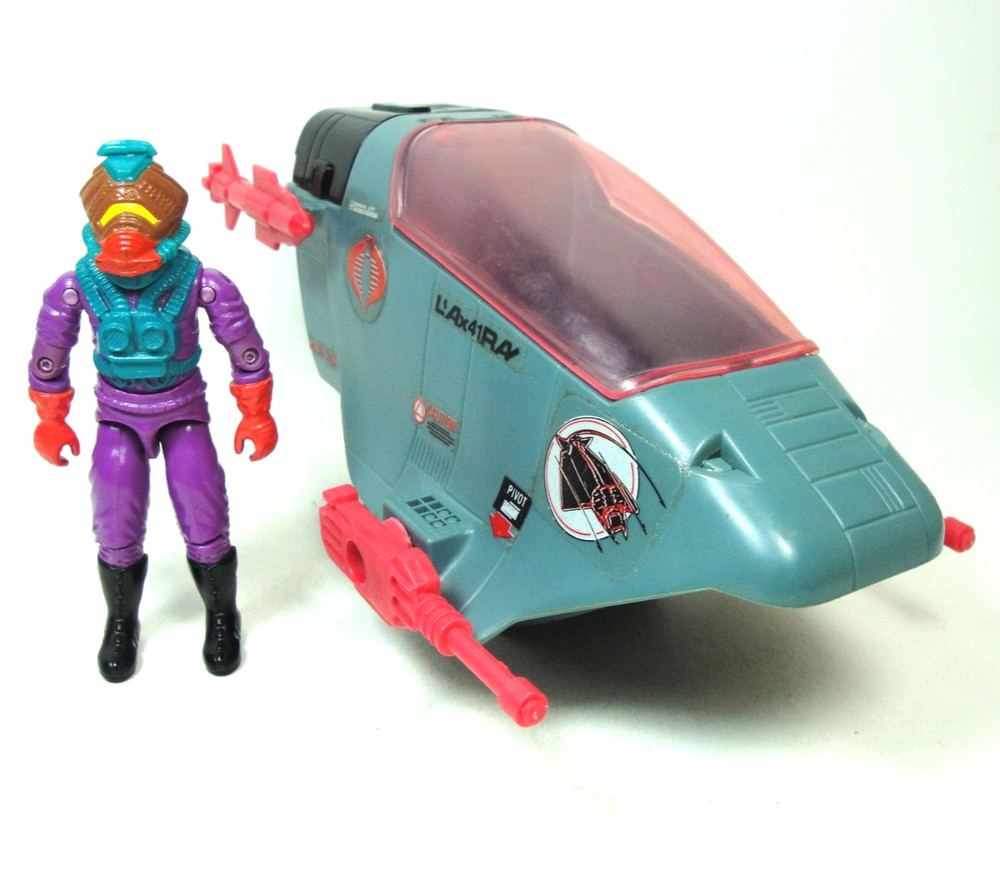 Vintage GI Joe 1987 Cobra Sea Ray Submarine Front w Toxo Viper Original Hasbro