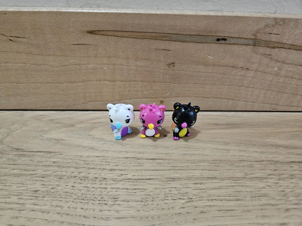Hatchimals Colleggtibles Lot of 3 Bearkeet – Pink, Black, and White