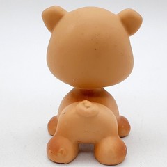 Littlest Pet Shop Beige Dog Puppy Mini Figure Orange Eyes Hasbro LPS Toy