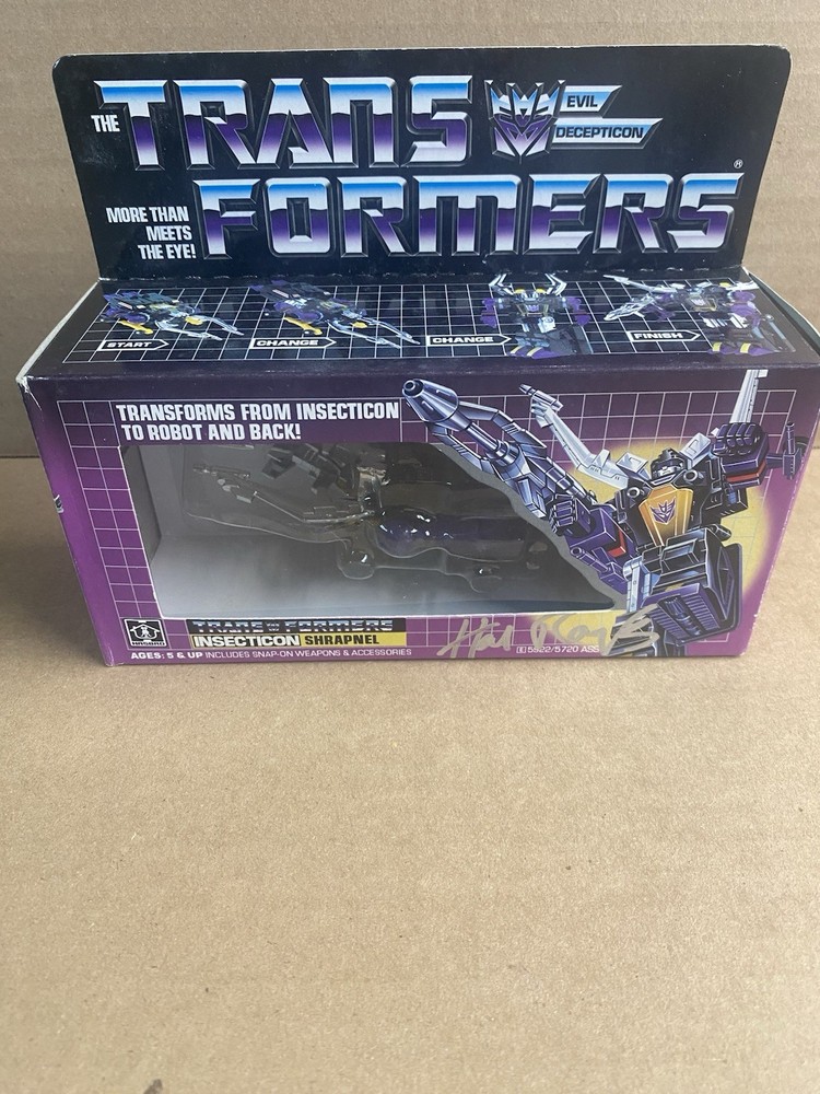 G1 Transformers Insecticon Shrapnel Signed by Voice Actor Hal Rayle – NEW RARE