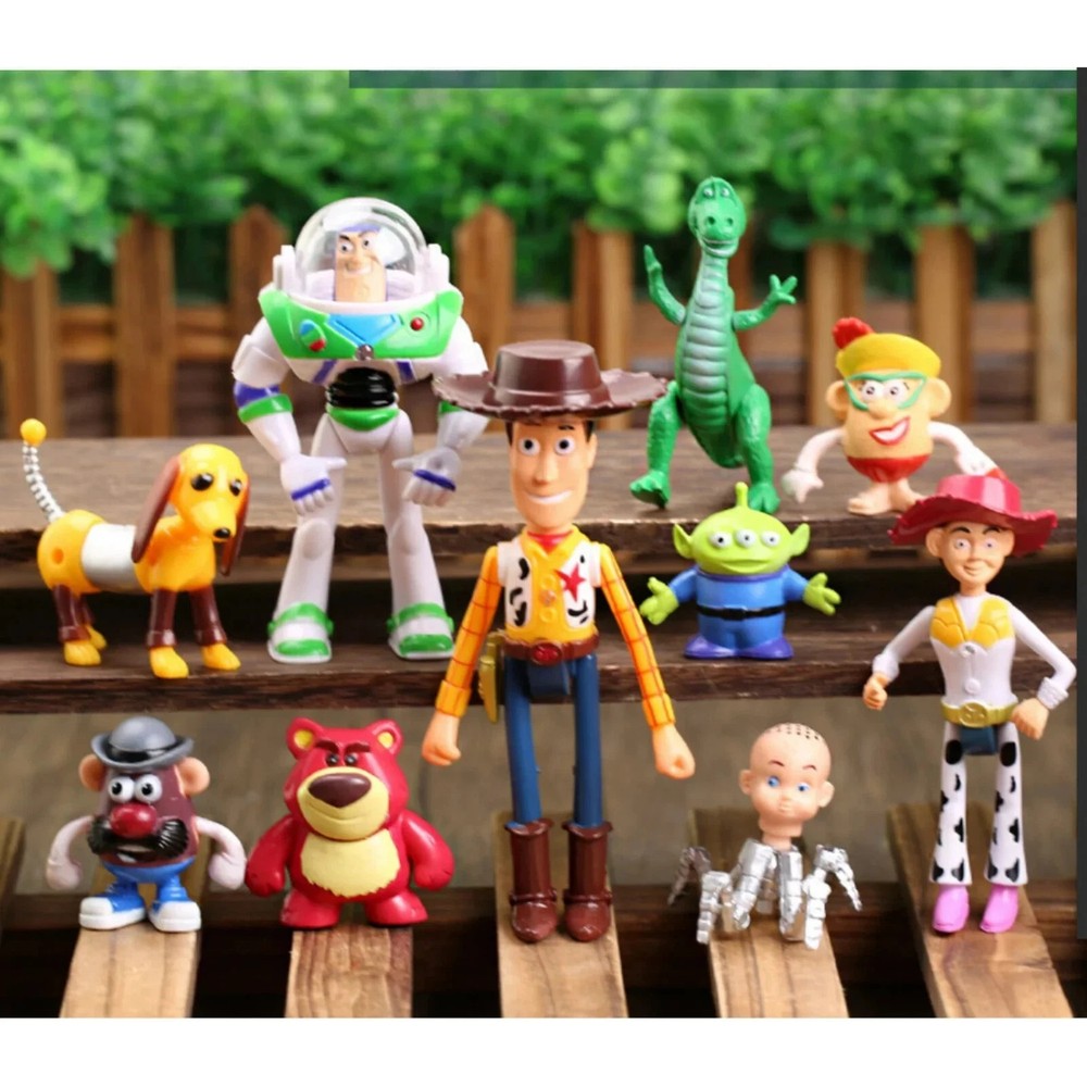 Toy Story 10-Pc Woody, Rex & More Action Figures – Cute Birthday Party Toys