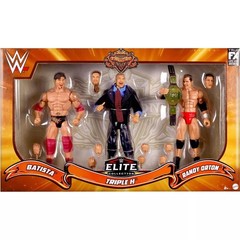 WWE Elite Collection Evolution 3-Pack Triple H Batista Randy Orton *Damaged Box*