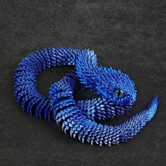 3D Printed Snake Full Articulated Flexible Fidget Fidget Toy Desk Car Decor Gift