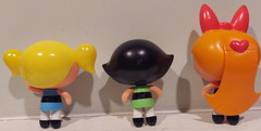 2000 Cartoon Network POWER PUFF Girls – Sittin Pretty – 3 Figure Set w/ Stands!