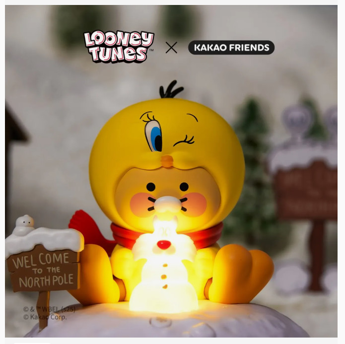 Looney Tunes x Kakao Friends Tweety LED Light Figure Baby Choonsik Limited