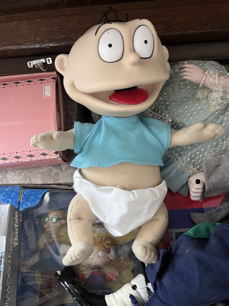 VINTAGE 1997 VIACOM MATTEL THE RUGRATS TOMMY PICKLES Teal Shirt White Diaper