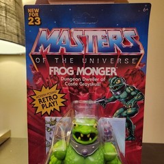 Mattel Masters of the Universe Frog Monger 5.5 in Action Figure Sealed Unpunched