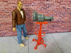 Transmission Jack with Transmission Prop Model 1/10 scale Shop Garage Diorama