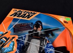 12″ Action Man Sky Diver Parachute 1:6 Hasbro Flocked hair Adventure Team 1999