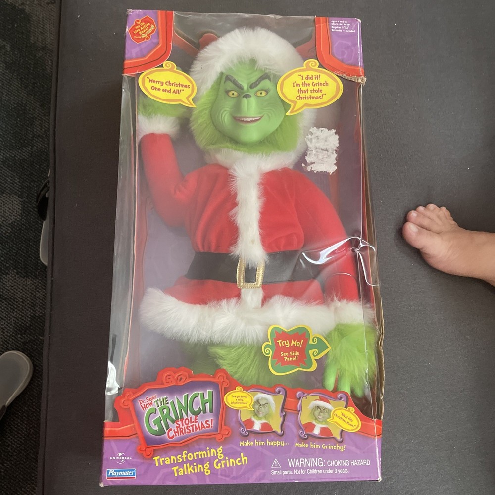 Dr Suess How The Grinch Stole Christmas Transforming Talking Doll Box ok/fair