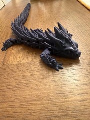 15” Articulated Crystal Dragon 3D Printed Galaxy Nebulae PLA Flexi Fidget Toy