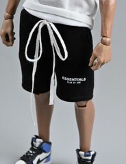 1/6 fashion Loose Crotch Sports Casual Shorts Black for 12″ figure Phicen ❶USA ❶
